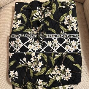 Vera Bradley Jasmine Quilted Cotton Drawstring Backpack